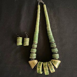 Turquoise Necklace with Matching Earing